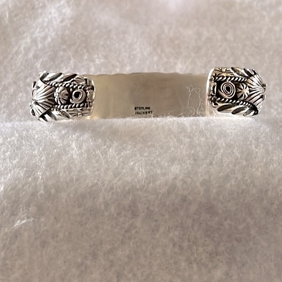 Onyx & Sterling Cuff Bracelet - Picture 3 of 5